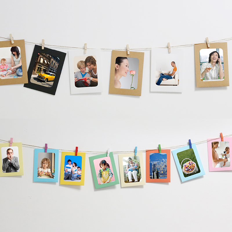 ins grid Photo wall originality Northern Europe Retro Wall decoration Photo frame dormitory Wall hanging Hemp rope Clamp suspensionin the Home accessories , Photo/Photo Wall , Photo Wall category - from Buy2taobao.com to provide professional Taobao agent buy service