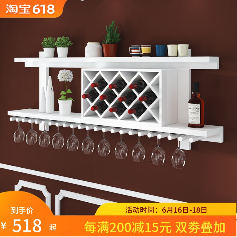 Wood wine rack Wall hanging Hanging Wine cabinet Bar counter originality Diamond lattice Wall hanging Display rack Wine glass holder Shelfin the Residential furniture , Shelf , Wine category - from Buy2taobao.com to provide professional Taobao agent buy service