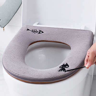 秋冬可愛馬桶墊坐墊套帶提手拉鏈式短絨 家用坐便器墊子防水圈蓋在類目 家庭/個人清潔工具, 衛浴用具/衛浴配件, 馬桶套/馬桶座圈中 - 來自Buy2taobao.com提供專業的淘寶代購服務
