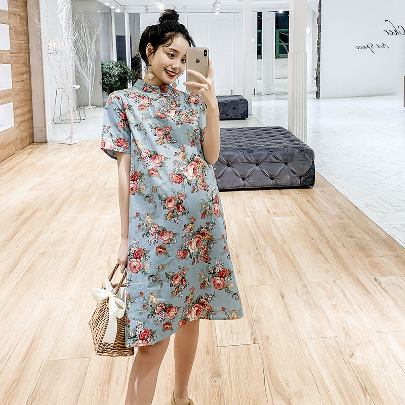 孕婦裝春夏裝新款2019韓版短袖花色旗袍寬松時尚中長款孕婦連衣裙在類目 孕婦裝/孕產婦用品/營養, 孕婦裝, 連衣裙中 - 來自Buy2taobao.com提供專業的淘寶代購服務