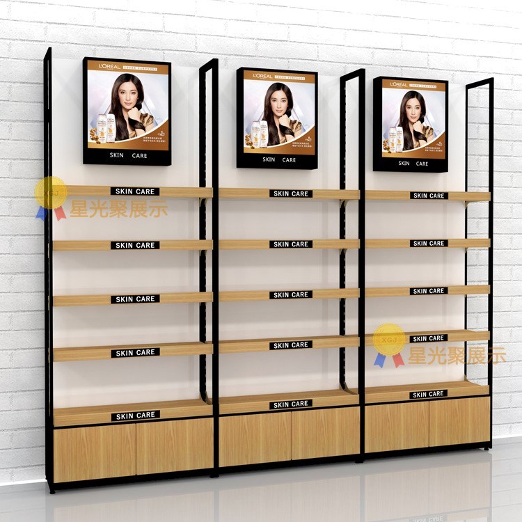 化妝品貨架展示櫃 藥店美容院精品母嬰店貨櫃展架 鐵架木紋漆新款在類目 商業/辦公傢俱, 貨架/展櫃, 精品展櫃/陳列櫃中 - 來自Buy2taobao.com提供專業的淘寶代購服務