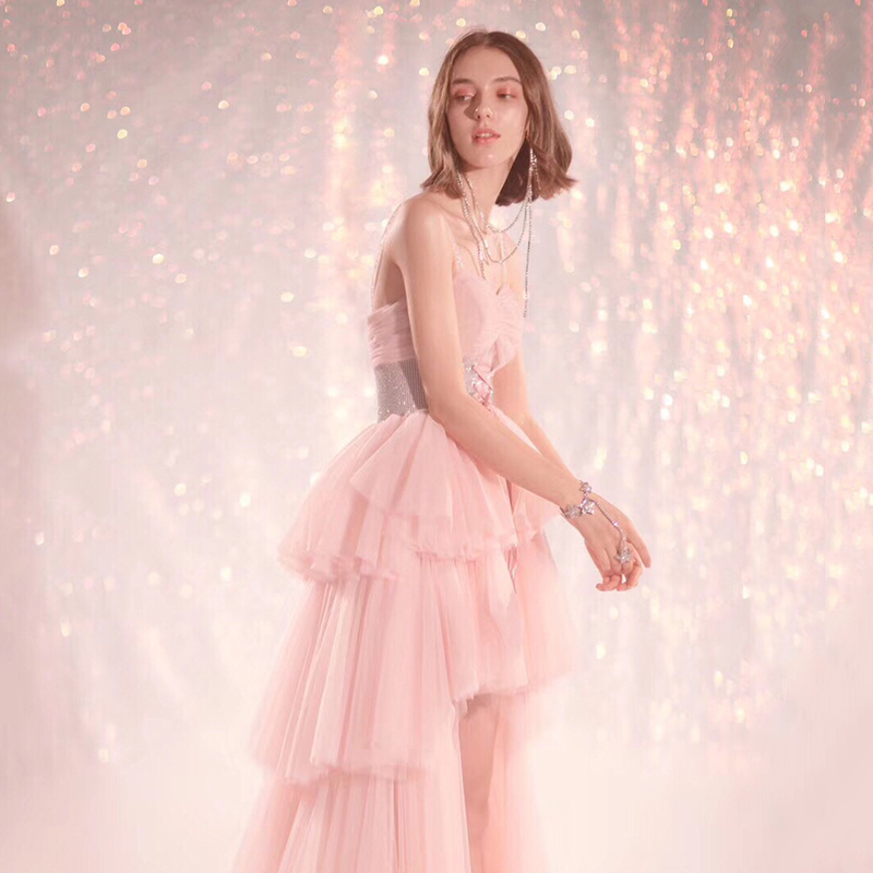 Julia&Julie 重工字母吊带 闪闪腰封长款礼服裙2018夏季新品|ruв категории Женская одежда, платье - от Buy2taobao.com для оказания профессиональной услуги покупки агента Taobao