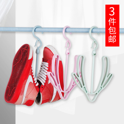 晾鞋架防风双钩晒鞋架阳台晒鞋子挂钩挂鞋架家用窗户叠加晾鞋挂架