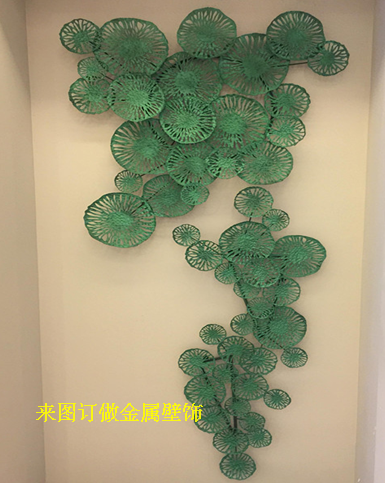 抽象荷叶壁饰绿色壁饰装饰墙饰铁艺壁饰|msdalam kategori Aksesori rumah, mural - dari Buy2taobao.com untuk memberikan perkhidmatan ejen Taobao profesional membeli