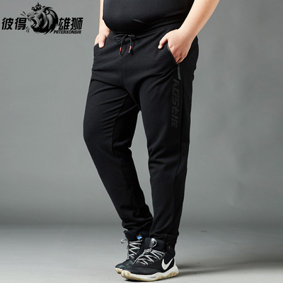 肥佬弹力秋冬厚款长裤宽松男士胖子大号休闲运动裤加肥加大码卫裤