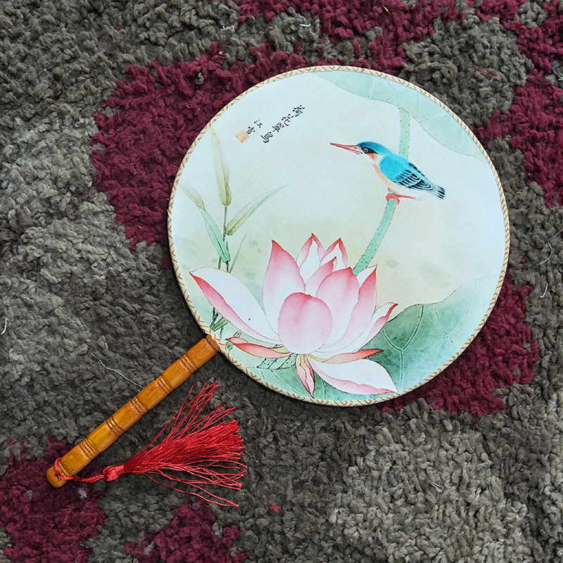 children ancient costume Hanfu Antiquity circular fan classical Chinese style Real silk Fan Hanfu dance court Gongshanin the Home accessories , Craft fan category - from Buy2taobao.com to provide professional Taobao agent buy service