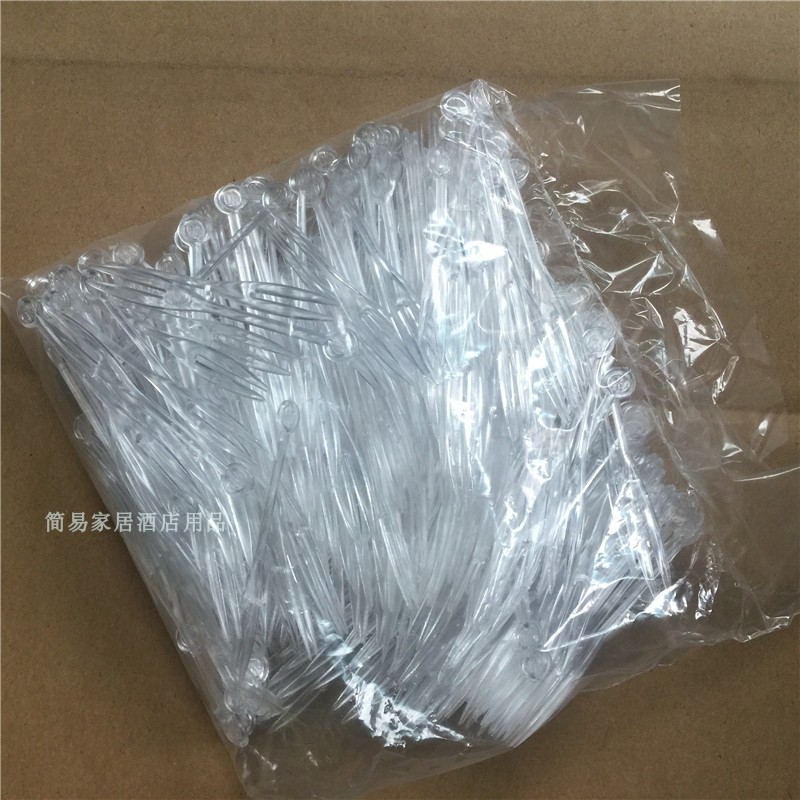 简易家 透明水果叉/食品叉/塑料刀叉/4百只/包|msdalam kategori pinggan mangkuk, pinggan mangkuk, garpu buah-buahan/tanda buah-buahan - dari Buy2taobao.com untuk memberikan perkhidmatan ejen Taobao profesional membeli