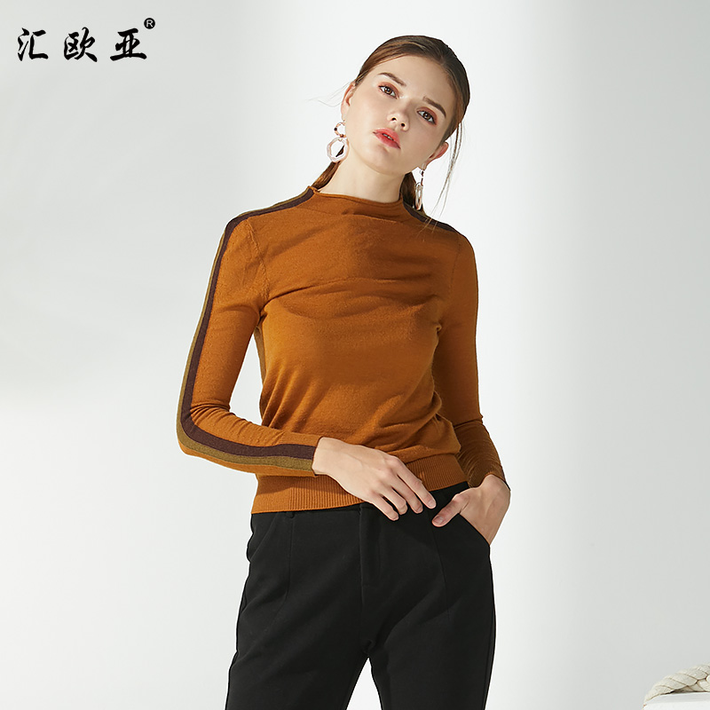 汇欧亚宽松简单打底毛衣短款女含50%羊毛打底衫百搭羊毛衫长袖冬在类目 女装/女士精品, 毛衣中 - 来自Buy2taobao.com提供专业的淘宝代购服务