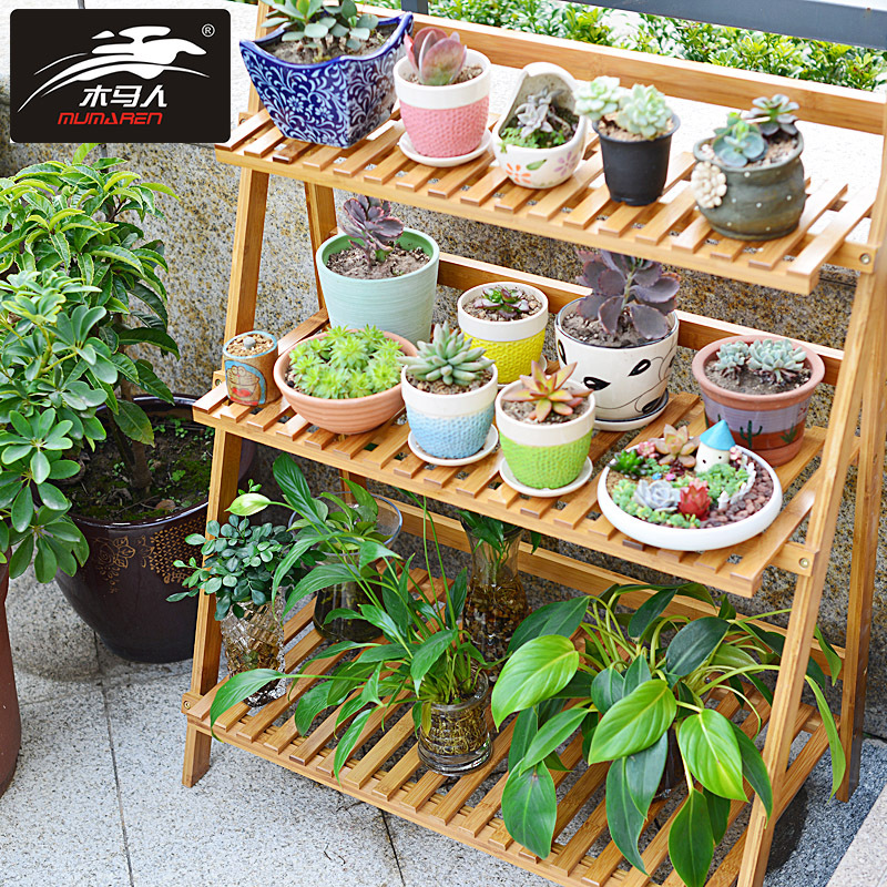 Showy solid wood to ground a living room multi-storey fold indoor space balcony Succulent plants Flower pot Stands decoratein the Residential furniture , Shelf , Flower/Spend a few category - from Buy2taobao.com to provide professional Taobao agent buy service