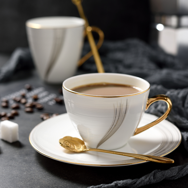 北歐個性咖啡杯碟手工描金馬克杯骨瓷陶瓷水杯下午茶茶具簡約奢華在類目 餐飲具, 咖啡器具, 咖啡杯中 - 來自Buy2taobao.com提供專業的淘寶代購服務