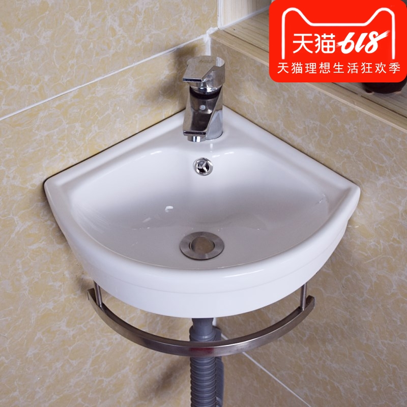 陶瓷洗手盆小户型挂墙式洗脸面盆阳台卫生间迷你挂盆三角|ruв категории награду материалов, туалетные принадлежности, умывальник, стены - типа умывальник - от Buy2taobao.com для оказания профессиональной услуги покупки агента Taobao