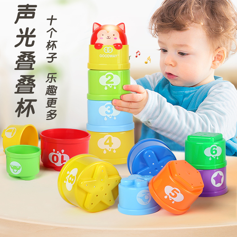 嬰兒玩具0-1-2歲彩虹塔套圈杯子兒童益智寶寶玩具聲光層層疊疊樂3在類目 玩具/童車/益智/積木/模型, 串珠/拼圖/配對/拆裝/敲打玩具, 疊疊圈/疊套玩具中 - 來自Buy2taobao.com提供專業的淘寶代購服務