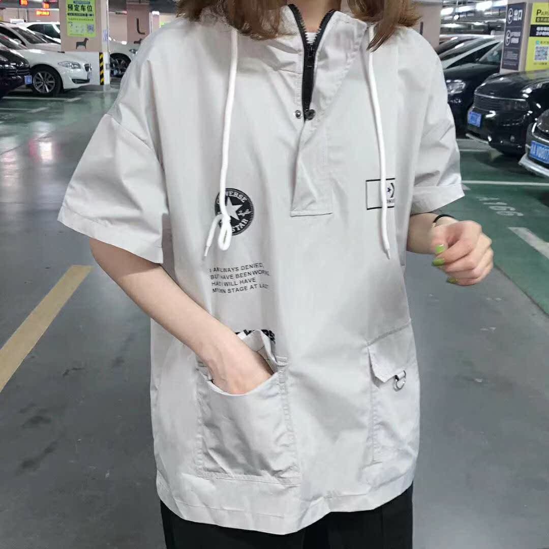 三兄弟原创纯C家机能工装风格超薄面料连帽情侣款短袖T恤在类目 运动服/休闲服装, 运动T恤中 - 来自Buy2taobao.com提供专业的淘宝代购服务
