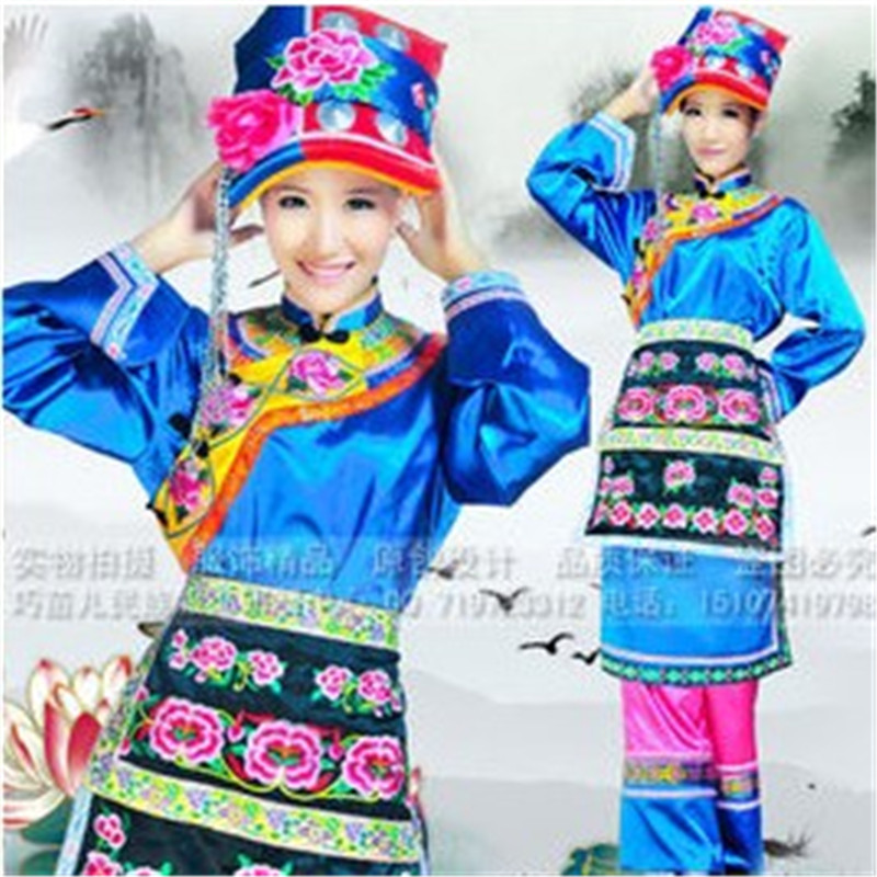 新款羌族表演服少数民族服装羌族长袖演出服日美吉服装|ruв категории персональные настройки/разработка услуг/DIY, платье сумки настройки, Специальные одежды, национальный костюм на заказ - от Buy2taobao.com для оказания профессиональной услуги покупки агента Taobao