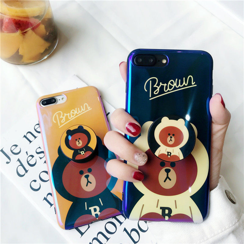 苹果X手机壳抖音神器8p硅胶软套卡通小熊iPhone7plus女潮牌6s新款
