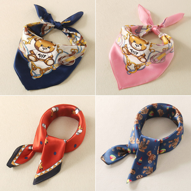 Autumn and winter mulberry silk children Silk scarf girl Child Real silk scarf Boy baby Cartoon Small square Lightlyin the Children/Baby/Family fitted , Hat/Muffler/Masks/Gloves/Earmuffs/Booties , Muffler category - from Buy2taobao.com to provide professional Taobao agent buy service