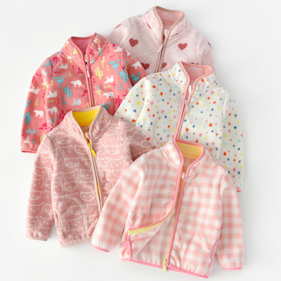 2020新款宜多多女童摇粒绒秋装童装外套女宝宝上衣儿童卫衣春秋装