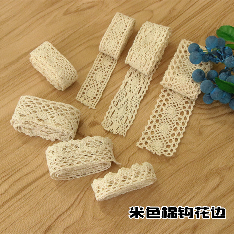 米色棉钩花边全棉蕾丝镂空棉线布艺手工DIY服装桌布沙发装饰辅料在类目 居家布艺, 缝纫DIY材料、工具及成品, 缝纫DIY配件/辅料/配饰, 花边中 - 来自Buy2taobao.com提供专业的淘宝代购服务
