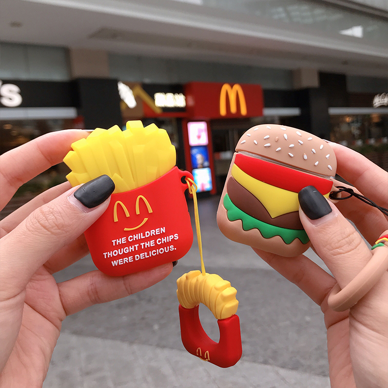 airpods smart cover airpods2 Headphone sets lovely Cartoon Hamburger MacDonald ins Reticulated Silica Womanin the 3C Digital Accessories, MP3/MP4 Fitting , Headphone Accessories category - from Buy2taobao.com to provide professional Taobao agent buy service