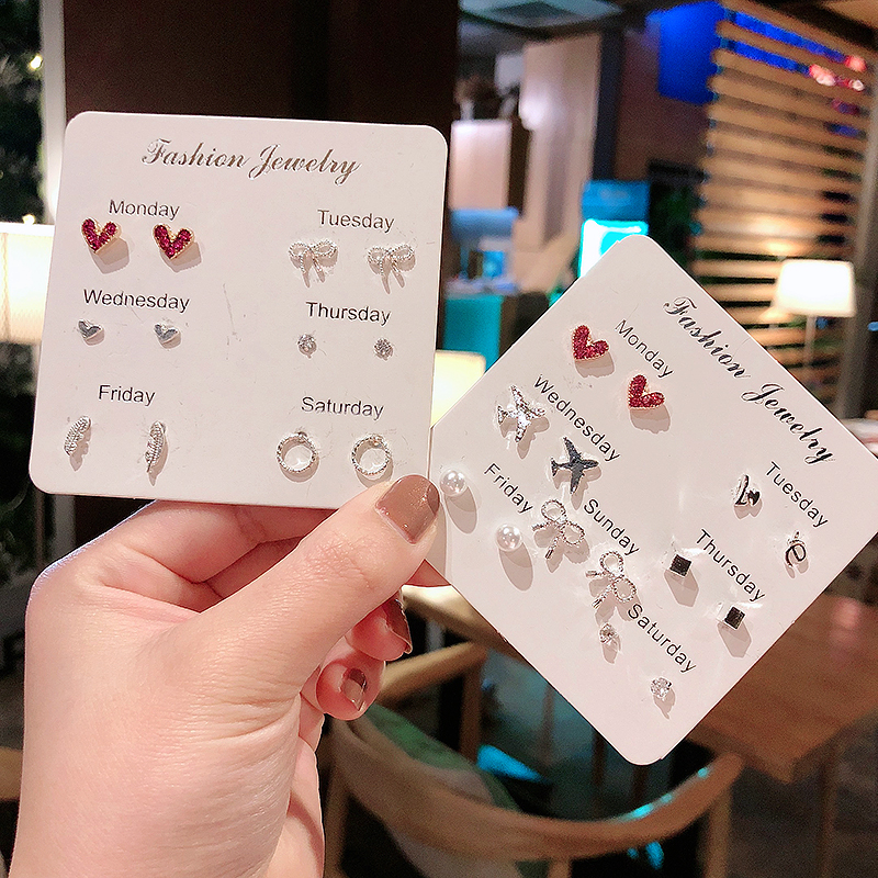 Ear Studs suit combination 2019 new pattern girl ins Ultra cents Earrings Versatile Least Youngest Earringsin the Accessories/Fashion Jewelry, Earring , Earrings category - from Buy2taobao.com to provide professional Taobao agent buy service