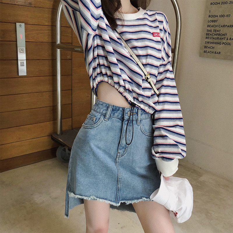 Zhang Dayi Wind Light colour Irregular Split ends design Denning skirt have cash less than that is registered in the accountsin the Women's clothing/Boutique , Skirts category - from Buy2taobao.com to provide professional Taobao agent buy service
