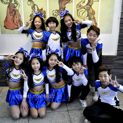 儿童啦啦操演出服韩版中小学生运动会啦啦队比赛表演服健美操服装