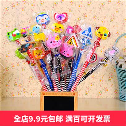 小礼物卡通可爱创意文具儿童铅笔套装幼儿园小学生铅笔带橡皮擦在类目 电子词典/电纸书/文化用品, 笔类/书写工具, 铅笔中 - 来自Buy2taobao.com提供专业的淘宝代购服务