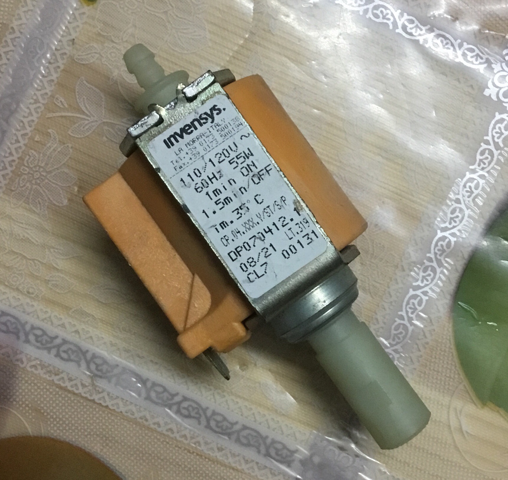 意大利invensys震动泵电磁泵咖啡机水泵pump帮浦19BAR 120V电压|msdalam kategori peralatan dapur, peralatan dapur aksesori, yogurt/bahagian-bahagian mesin kopi dan aksesori - dari Buy2taobao.com untuk memberikan perkhidmatan ejen Taobao profesional membeli