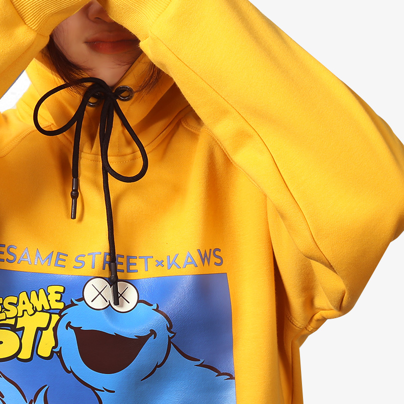 chic spring clothes lovers Sweater Plush thickening Sesame Street kaws Joint Korean version 2018 new pattern Easy Hoodedin the Women's clothing/Boutique , Sweater/Fleece category - from Buy2taobao.com to provide professional Taobao agent buy service