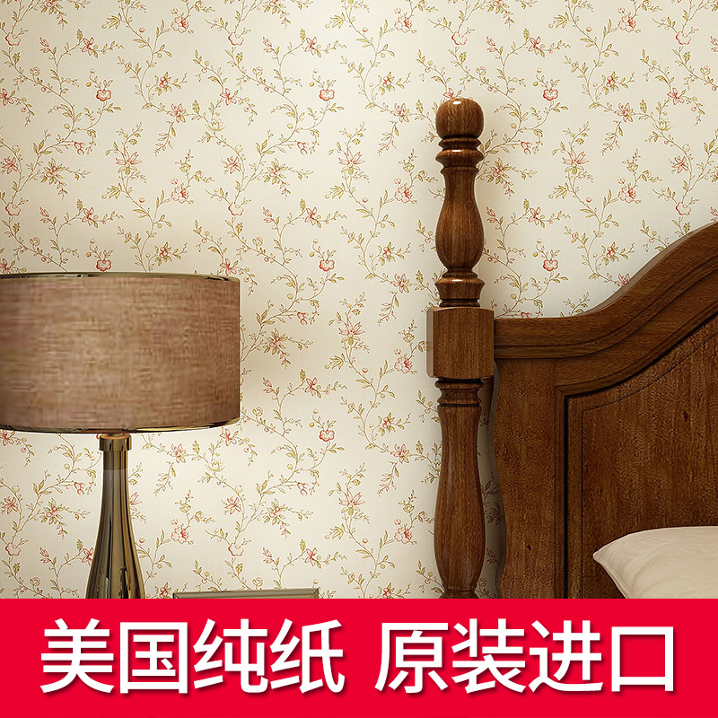 美国进口纯纸壁纸 美式乡村客厅墙纸 卧室电视背景墙田园印花 JX|msdalam kategori keluarga memasang ibu, Wallpaper, kertas dinding kertas tulen - dari Buy2taobao.com untuk memberikan perkhidmatan ejen Taobao profesional membeli