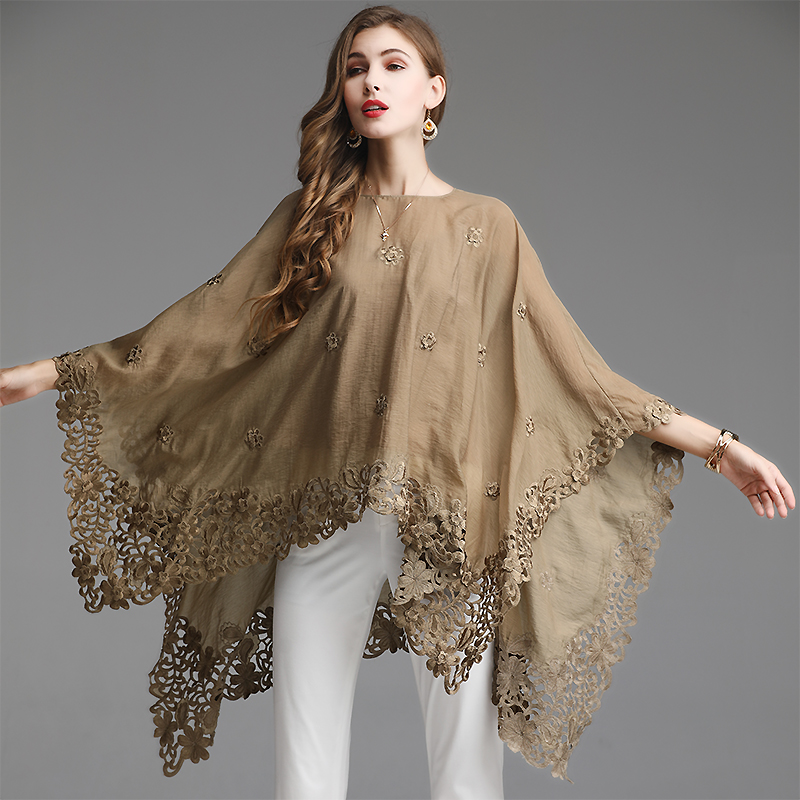 Chinese style Easy Belly mm jacket Show thin Large design heavy industry Embroidery Hollow Bat T-shirtin the Women's clothing/Boutique , Large size women category - from Buy2taobao.com to provide professional Taobao agent buy service