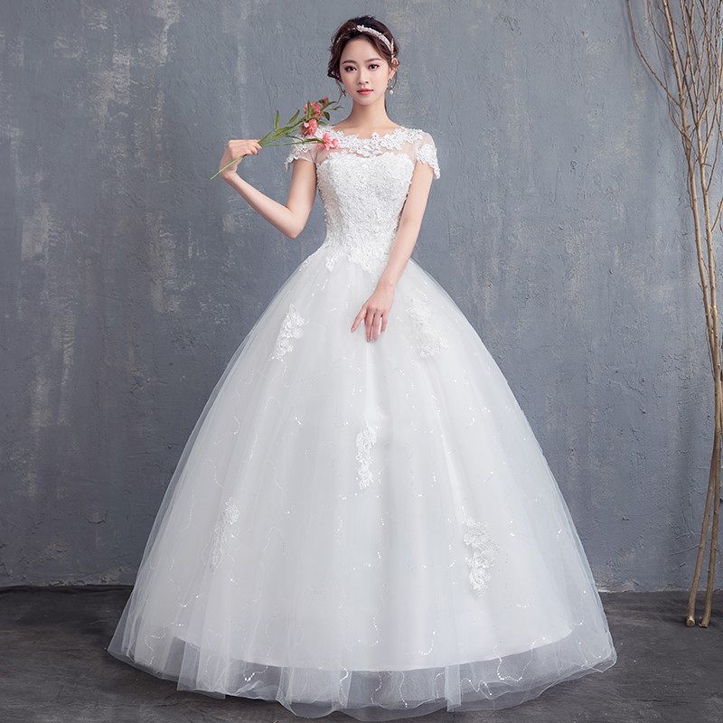 Wedding dress 2018 new pattern Korean Off Shoulder Shoulders Shawl with sleeves pregnant woman Wedding dress Show thin go out Shamenin the Women's clothing/Boutique , Wedding/Cheongsam/Formal dress , Wedding category - from Buy2taobao.com to provide professional Taobao agent buy service