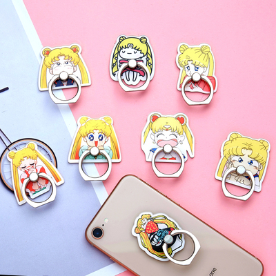 手机指环支架扣7苹果8plus环扣X手指支扣环通用华为oppo女水冰月