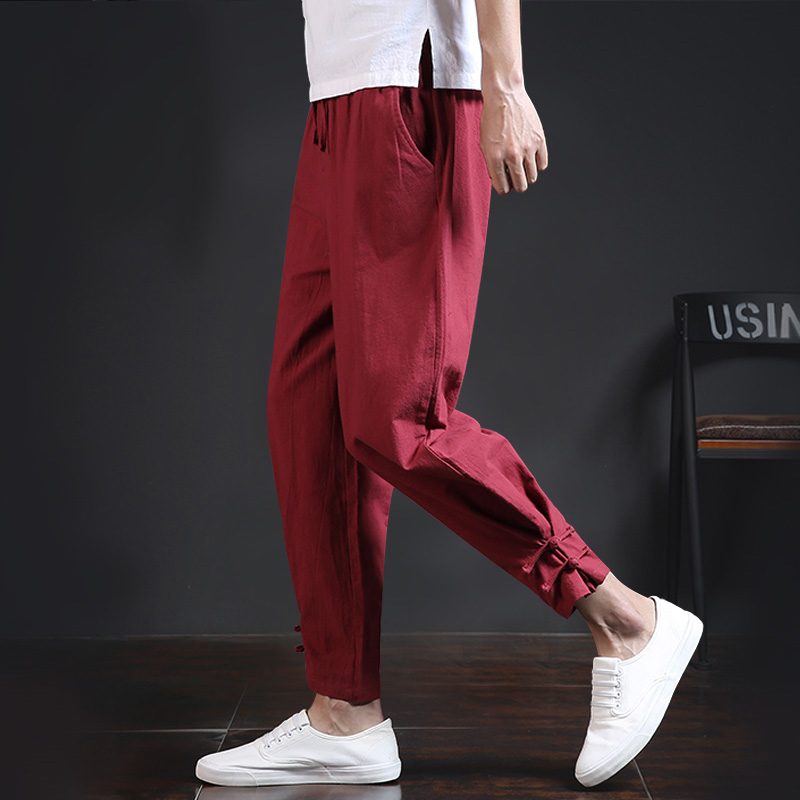 man Ninth pants Chinese style Easy Sociology Guy Trousers 9 Casual pants Trend summer Haren pantsin the Men's clothing, Casual pants category - from Buy2taobao.com to provide professional Taobao agent buy service