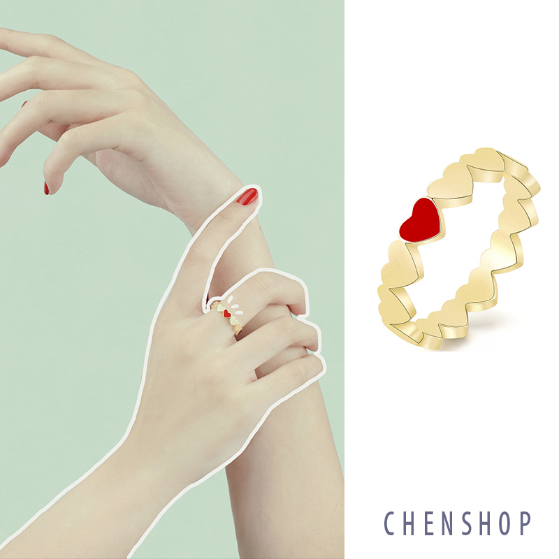 goods in stock CHENSHOP Lasvenia Little Lovers Series Gold-plated love Surrounded Ring Ring fingerin the Accessories/Fashion Jewelry, Ring/Ring category - from Buy2taobao.com to provide professional Taobao agent buy service