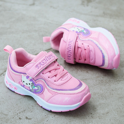 童鞋女童运动鞋2018秋季新款透气儿童韩版百搭小女孩休闲春秋鞋子