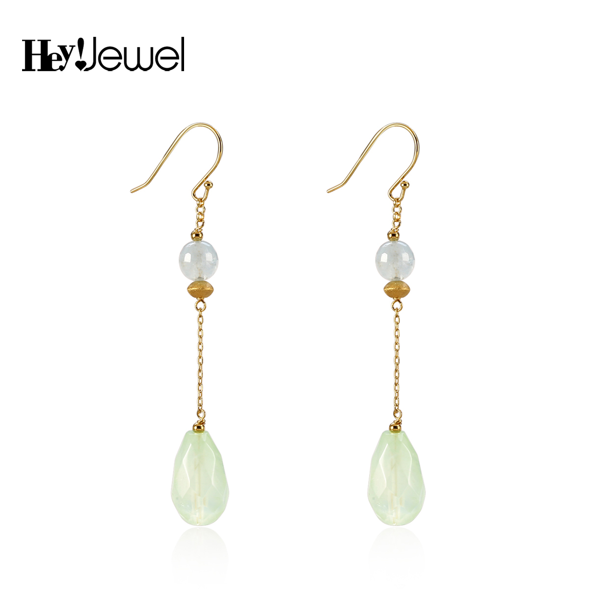 heyjewel Gemstyle 银镀金葡萄石耳环女气质清新耳坠耳饰 现货在类目 饰品/流行首饰/时尚饰品新, 耳饰, 耳环中 - 来自Buy2taobao.com提供专业的淘宝代购服务