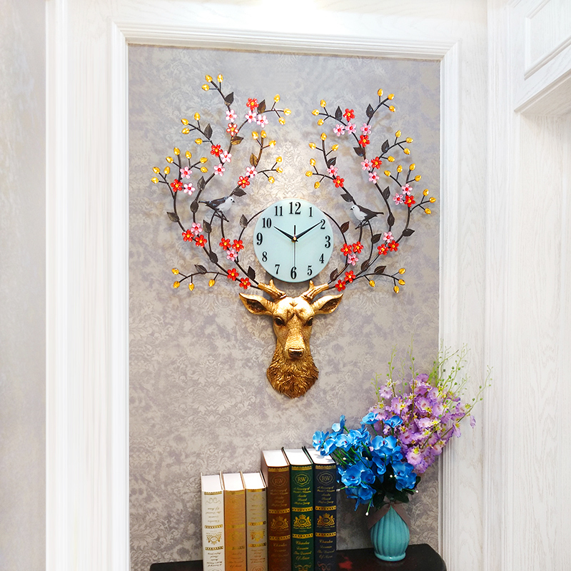 clocks and watches Deer decorate Wall clock a living room European style Clock originality household Retro Mute Pocket Watch Quartzin the Home accessories , Home bell ornaments/Alarm Clock , Wall clock category - from Buy2taobao.com to provide professional Taobao agent buy service