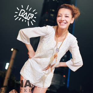 LUNA 仲夏夜的梦！原宿系刺绣唯美少女甜美OP连衣裙！ LY00329^@^