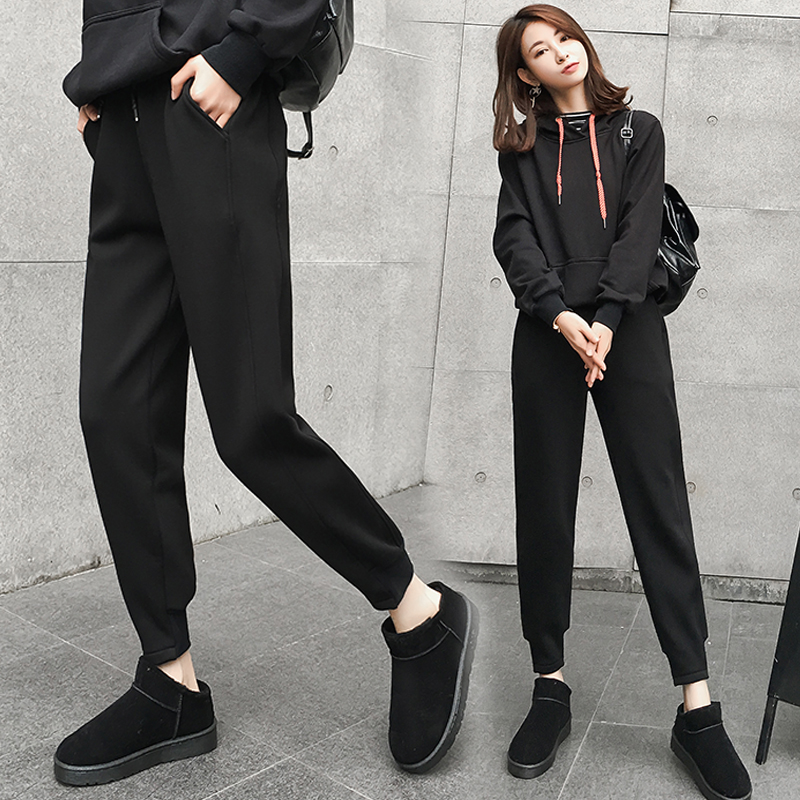 Korean Edition Nine points Sports pants Easy leisure time Haren Feet trousers sweatpants  Chaopai 2019 Summer and Autumn Femalein the Women's clothing/Boutique , Pants , Casual pants  category - from Buy2taobao.com to provide professional Taobao agent buy service