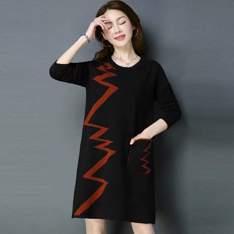 Big size dress 200 Pounds of fat mm sweater 2018 new pattern Add fertilizer enlarge Mid length version knitting Socket Primer Sweaterin the Women's clothing/Boutique , Large size women category - from Buy2taobao.com to provide professional Taobao agent buy service