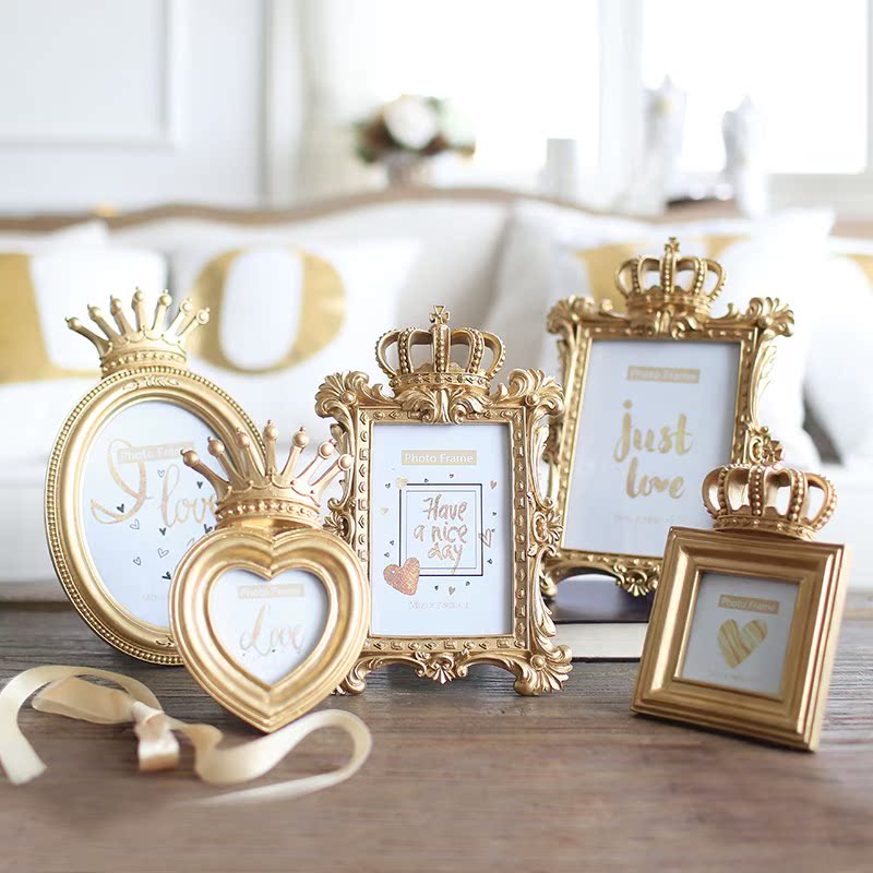 原创浮雕创意北欧相框金色树脂摆台3寸6寸7寸像框 子爵皇冠相框在类目 家居饰品, 相框/画框中 - 来自Buy2taobao.com提供专业的淘宝代购服务