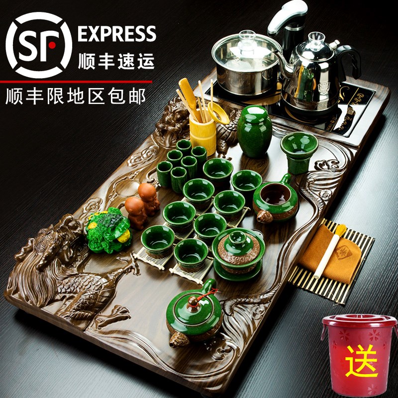 瓷恒堂整套茶具茶道套装紫砂陶瓷功夫茶具全自动上水茶盘茶台家用在类目 餐饮具, 茶具, 整套茶具中 - 来自Buy2taobao.com提供专业的淘宝代购服务