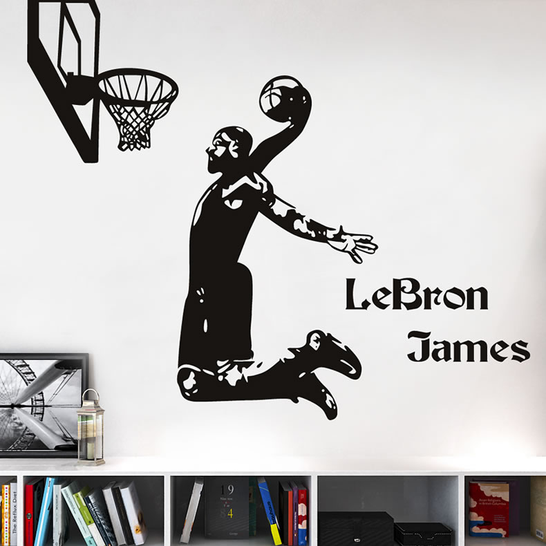 NBA球星墙贴纸篮球明星詹姆斯宿舍寝室卧室客厅背景墙面装饰贴画在类目 家居饰品, 贴饰, 墙贴中 - 来自Buy2taobao.com提供专业的淘宝代购服务