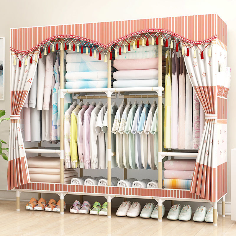 Simple wardrobe solid wood Economic type Nonwoven Cloth wardrobe Storage rack Assemble Wardrobe children Storage cabinet Doublein the Home Daily , Gift ideas , Fabric Cake/Cake towel category - from Buy2taobao.com to provide professional Taobao agent buy service