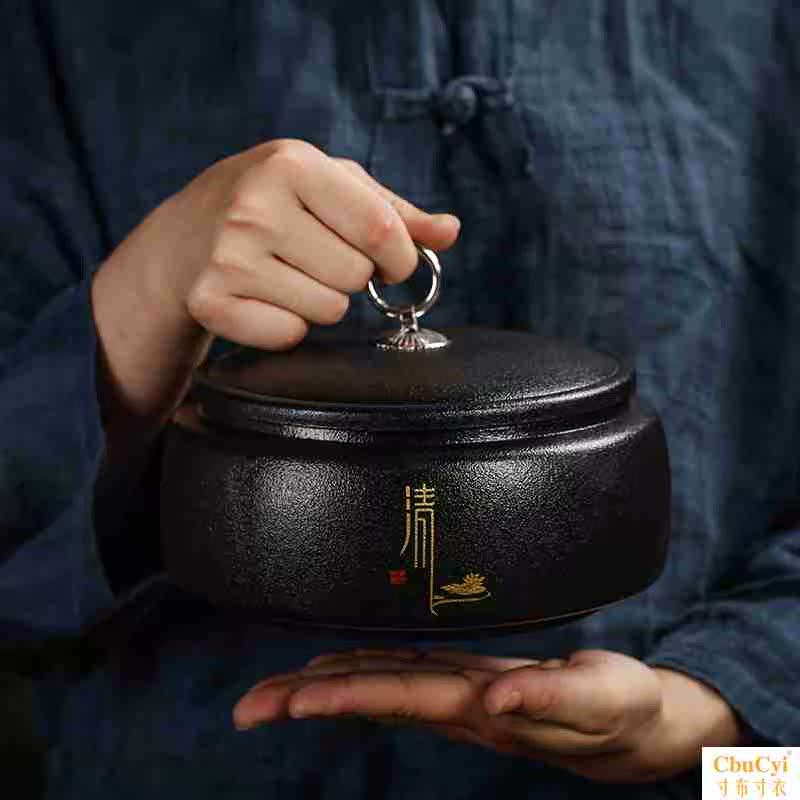 黑陶普洱茶葉罐大號白茶餅罐茶葉盒存茶罐醒茶罐簡約純色茶倉家用在類目 餐飲具, 茶具, 茶葉罐中 - 來自Buy2taobao.com提供專業的淘寶代購服務