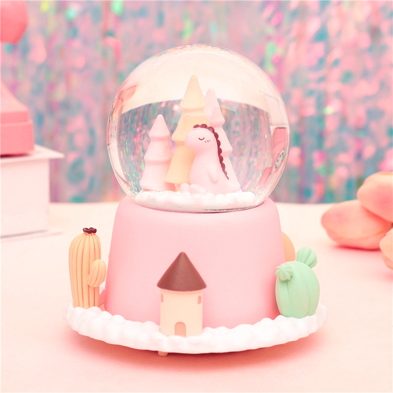 生日礼物声控卡通恐龙水晶旋转创意八音盒带灯飘雪水晶球儿童礼物|ruв категории Домашний быт, творческие украшения, творческие подарки - от Buy2taobao.com для оказания профессиональной услуги покупки агента Taobao