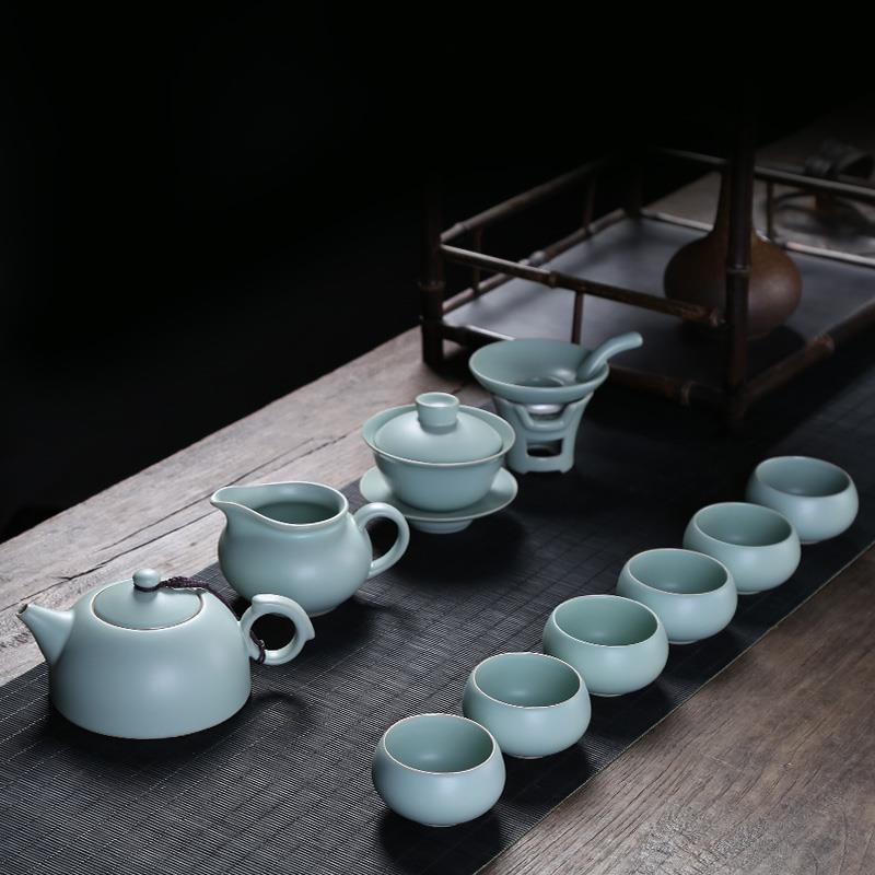 Ruyao Kungfu Online Tea Set Gift box a complete set Film opening teapot teacup Cover bowl to work in an office household Ru ceramicsin the Tableware , Tea set , Kung Fu Tea category - from Buy2taobao.com to provide professional Taobao agent buy service