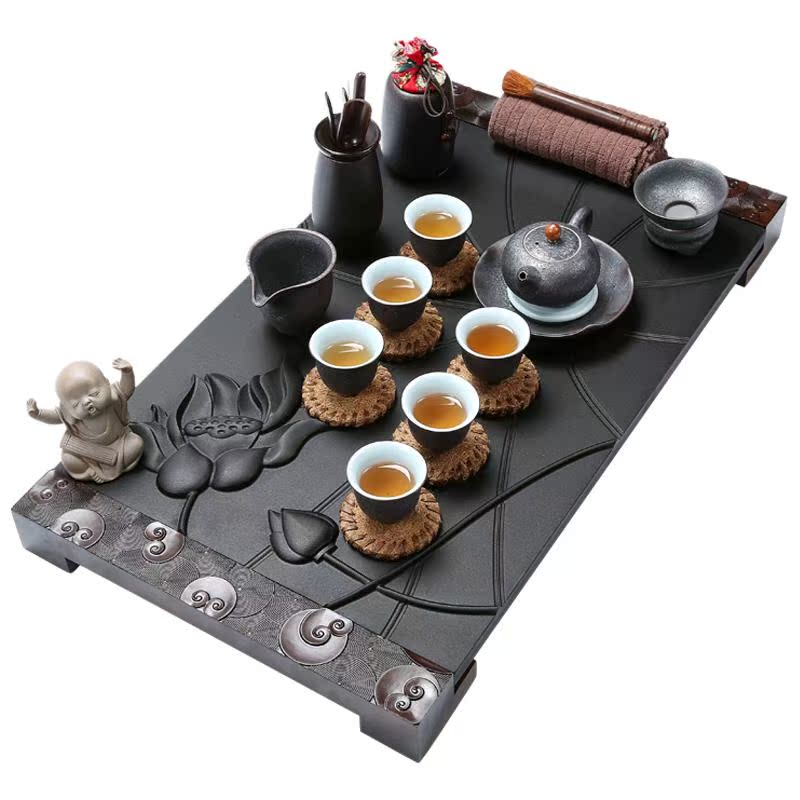 Black stone tea set suit a complete set Cinnabar Kungfu Online tea set teapot Chahai Ebony solid wood Tea Service drainage Pickin the Tableware , Tea set , Tea package category - from Buy2taobao.com to provide professional Taobao agent buy service