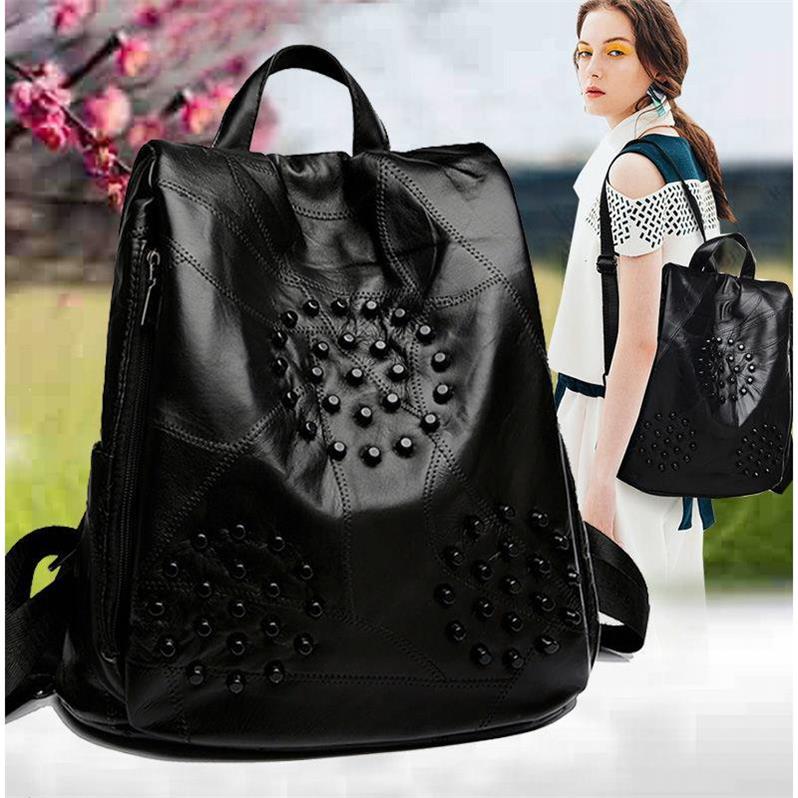 Backpack 2019 new pattern Bag rivet schoolbag leisure time travel knapsackin the Sportswear/Casual Clothing , Sports jackets category - from Buy2taobao.com to provide professional Taobao agent buy service